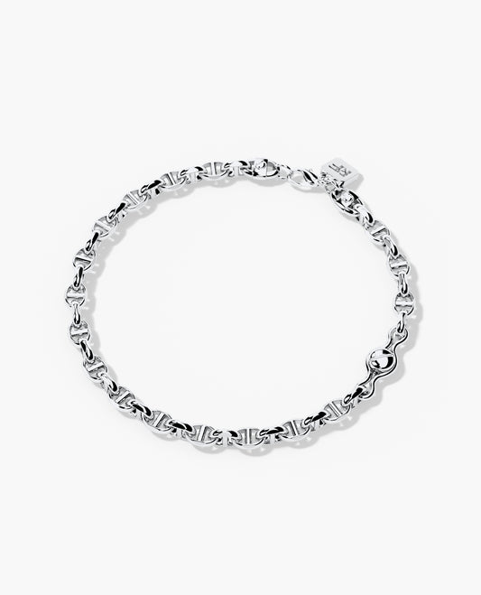 Ready to Ship - ANCHOR SOLID 18k White Gold Bracelet - 4.5mm