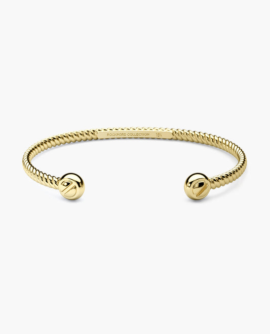 ROPES Gold Cuff Bangle Bracelet - 4mm