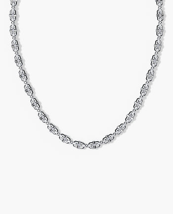 Sample - MOSS Link Gold Necklace with Diamonds - 9mm