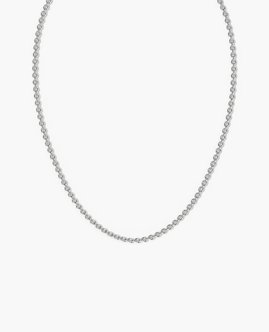 CABLE Silver Chain Necklace - 4mm