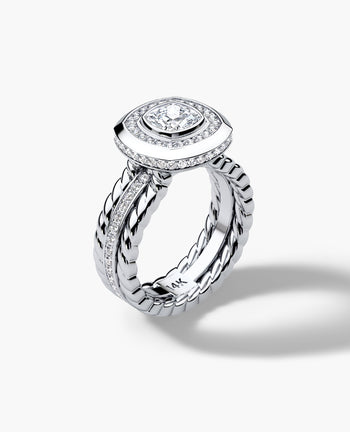Sample - ROPES Cushion Cut Diamond Gold Engagement Ring