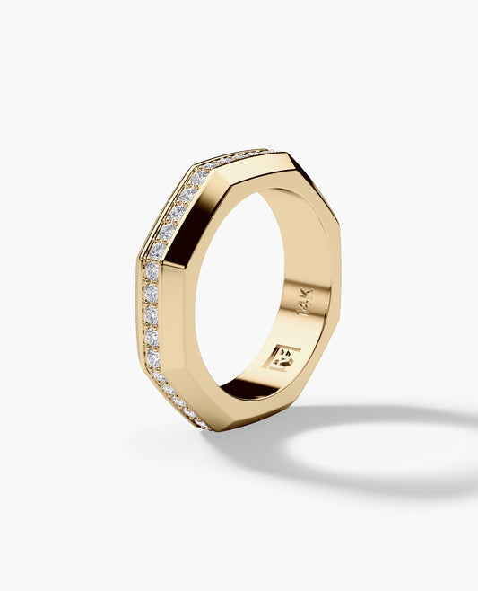 LINCOLN Gold Ring with 0.80ct Diamonds