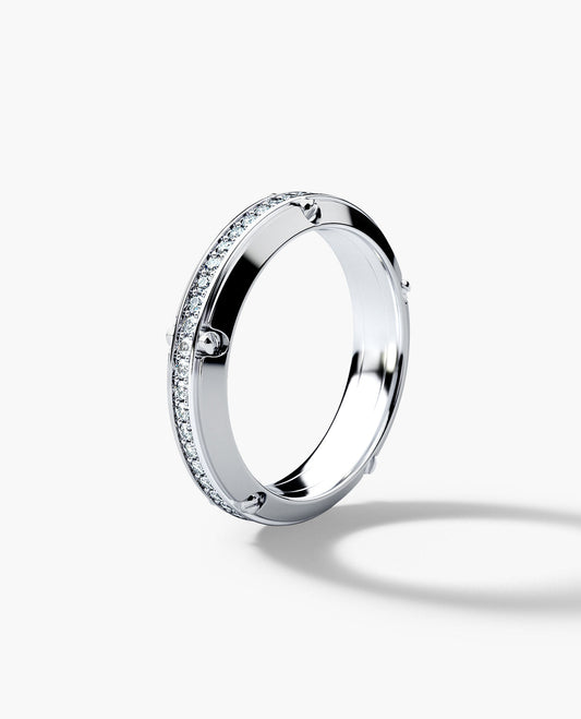 Ready to Ship - CORTEZ Platinum Ring with 0.70ct Diamonds