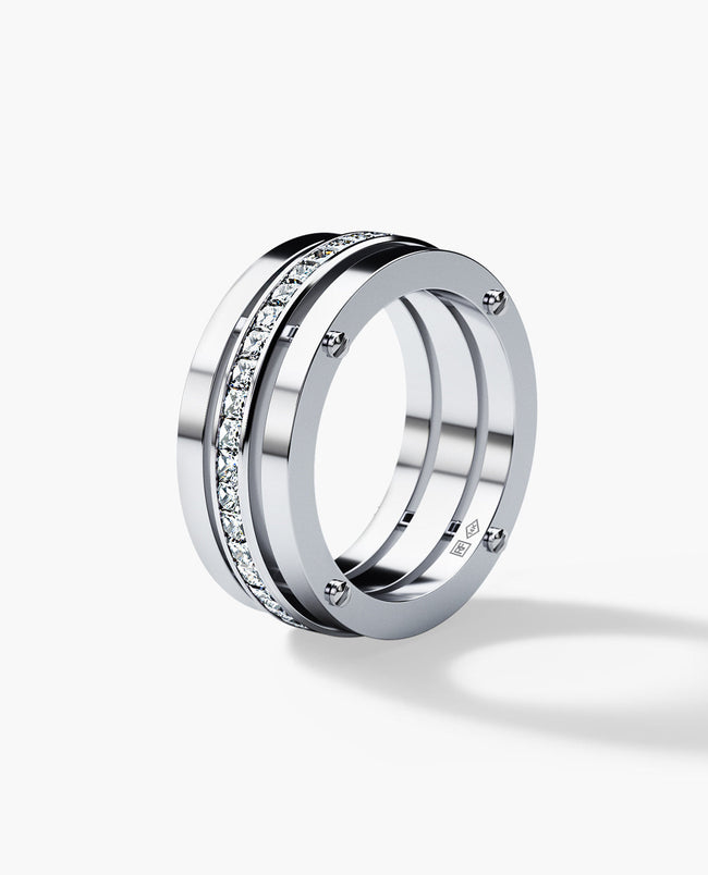 Ready to Ship - BREWER Platinum Ring with 2.00ct Diamonds