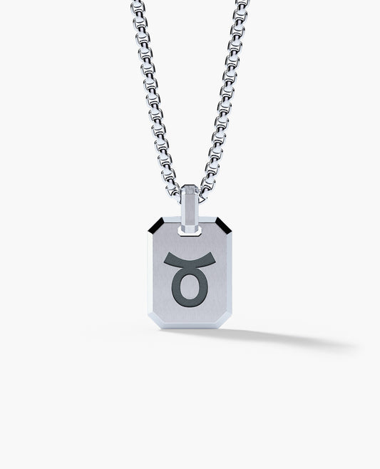TAURUS MINI ZODIAC Dog Tag Silver Pendant