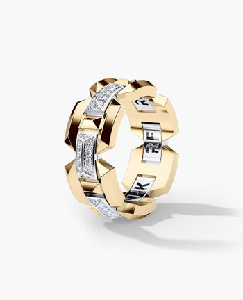 Sample - BRIGGS EDGE Two-Tone Gold Ring with 0.50ct Diamonds