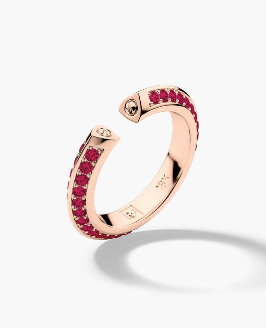 BASIN Gold Ring with 1.85ct Rubies