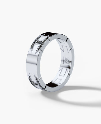 Sample - BRIGGS Gold Ring with 0.30ct Black Diamonds