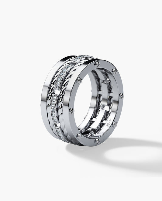 ROPES Gold Ring with 0.40ct Diamonds