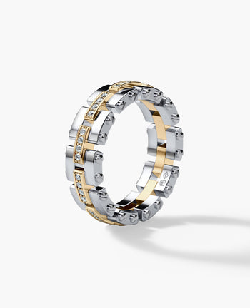 Sample - GETCHELL Two-Tone Gold Ring with 0.40ct Diamonds