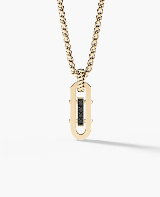 ROPES Amulet Gold Pendant with 0.20ct Black Diamonds