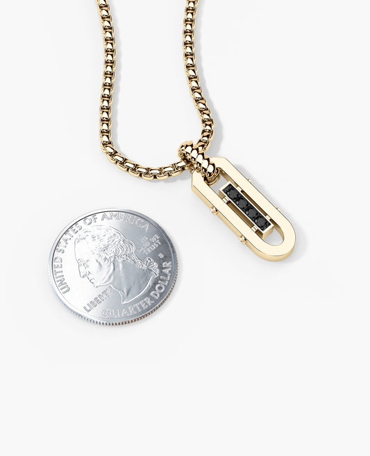 ROPES Amulet Gold Pendant with 0.20ct Black Diamonds