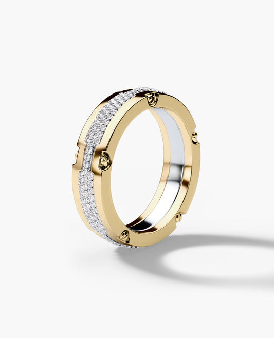 CABARRUS Two-Tone Gold Ring with 0.85ct Diamonds