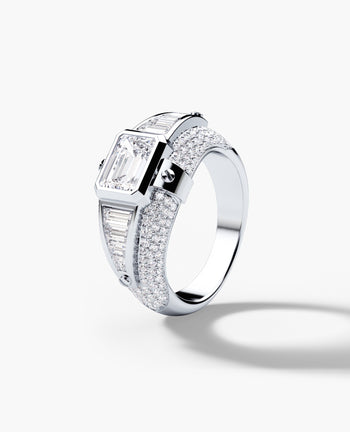 Sample - CARLIN Gold Signet Ring with 3.10ct Diamonds