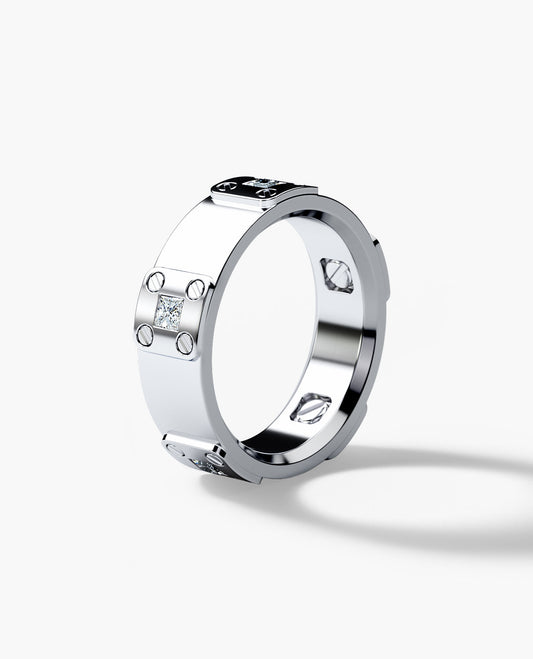 BARITE Gold Wedding Ring with 0.60ct Diamonds