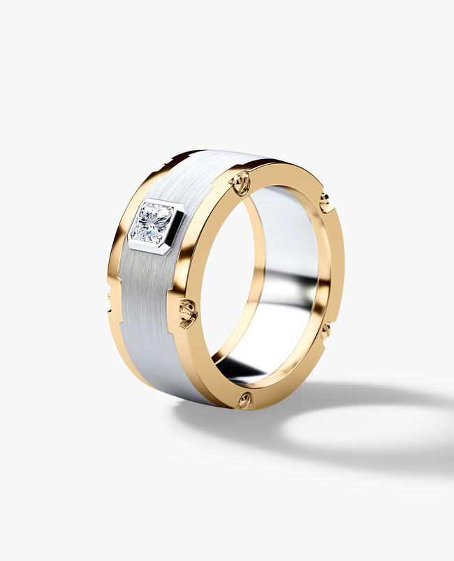 CABARRUS Two-Tone Gold Ring with 0.45ct Diamond