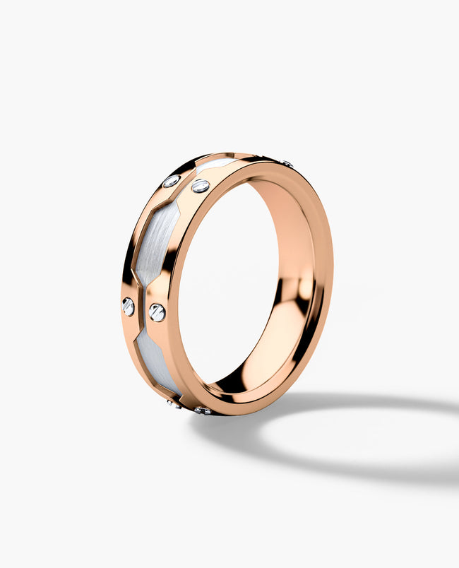 GRANT Two Tone Gold Wedding Ring