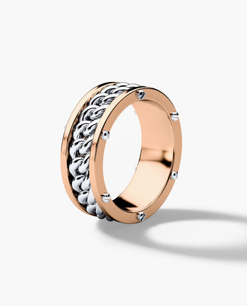 Sample - KENSINGTON Two Tone Gold Cuban Link Ring