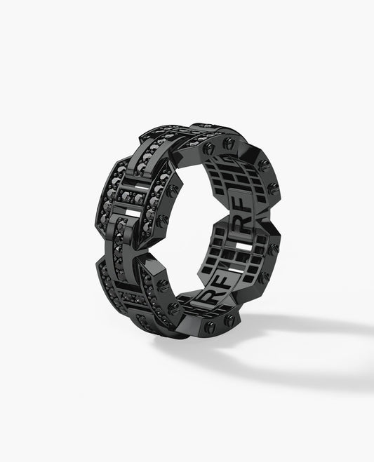 BRIGGS EverBlak Black Gold Ring with 1.00ct Black Diamonds