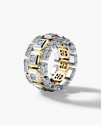 Sample - LA PAZ Two-Tone Gold Ring with 3.30ct Diamonds