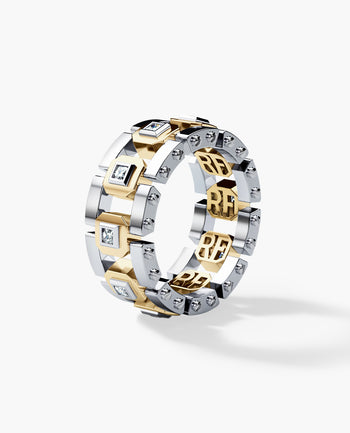 Sample - LA PAZ Two-Tone Gold Ring with 0.40ct Diamonds