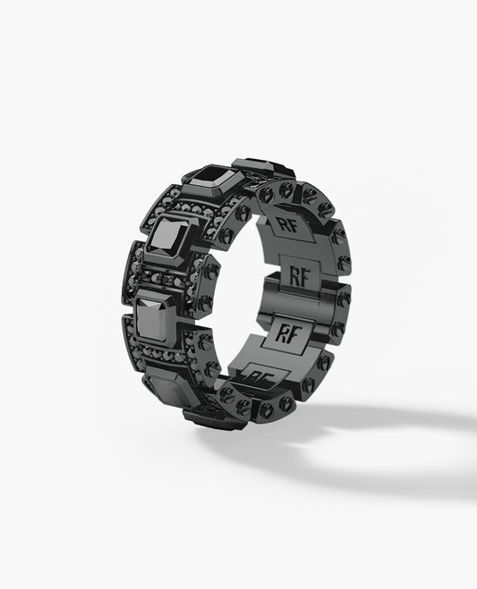 LA PAZ EverBlak Black Gold Ring with 4.70ct Black Diamonds