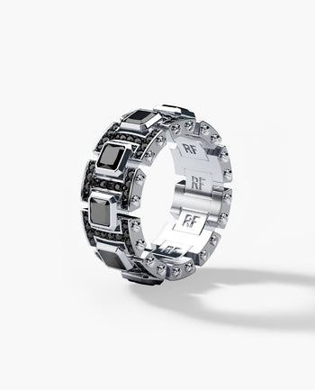 Sample - LA PAZ Gold Ring with 4.70ct Black Diamonds