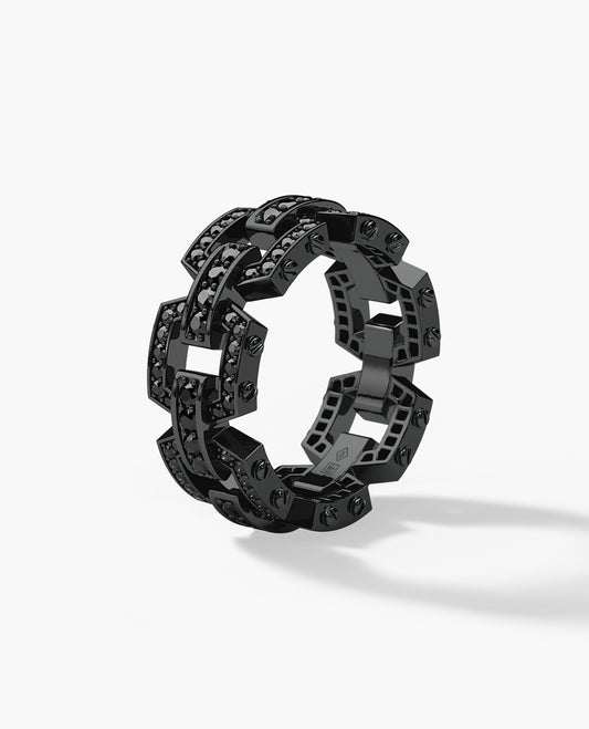 NORTHSTAR EverBlak Black Gold Ring with 1.10ct Black Diamonds