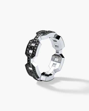 Sample - BRIGGS Gold Ring with 0.24ct Black Diamonds