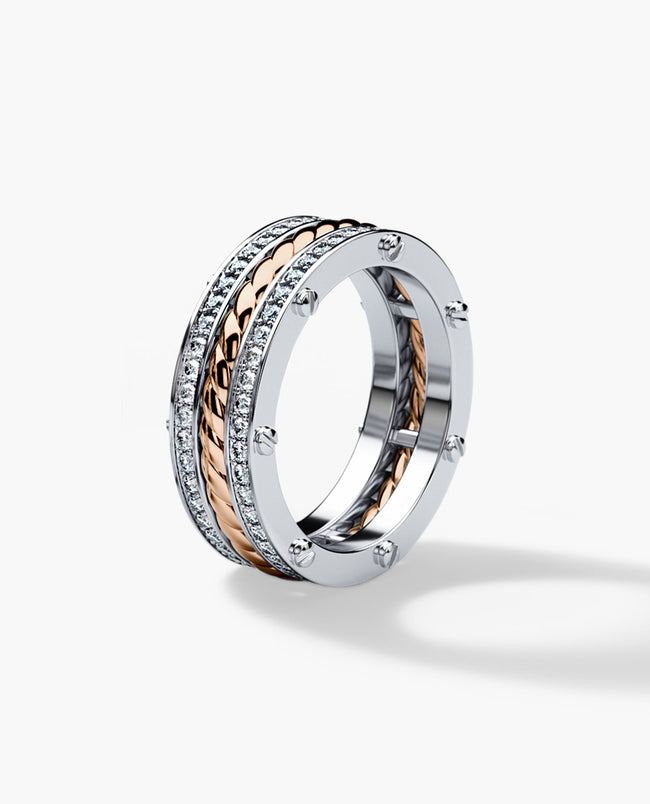 ROPES Two-Tone Gold Ring with 0.70ct Diamonds - Ring 2