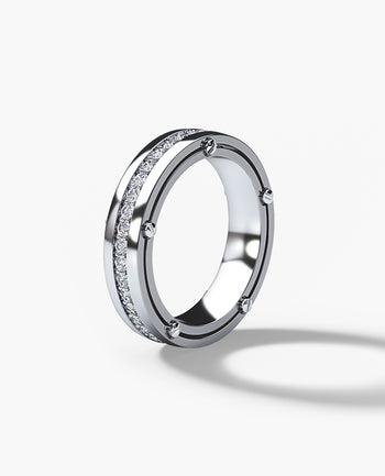 Sample - FRANKLIN Comfort Fit Gold Ring with 1.00ct Diamonds - 5mm