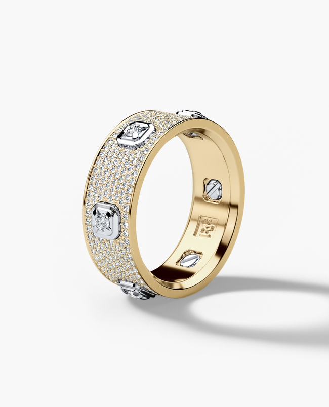 AMADOR Two-Tone Gold Ring with 2.20ct Diamonds