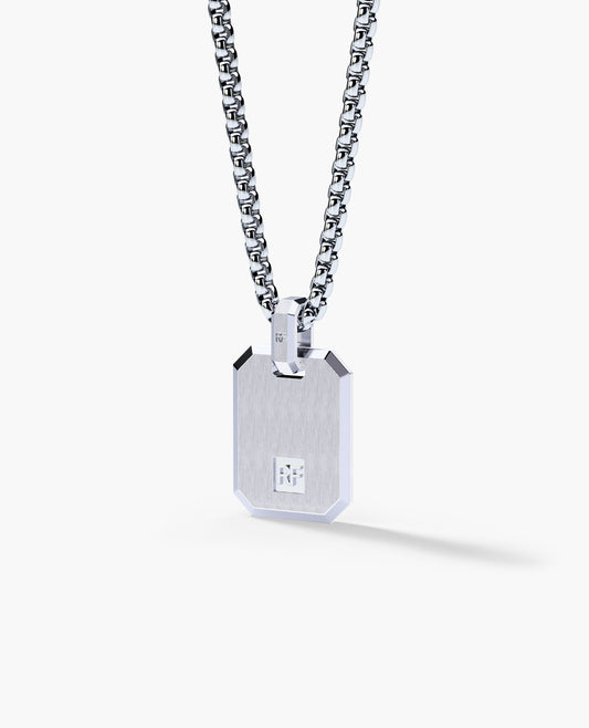 PISCES MINI ZODIAC Dog Tag Silver Pendant