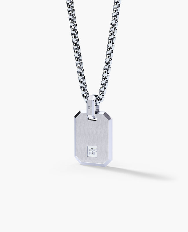 GEMINI MINI ZODIAC Dog Tag Silver Pendant