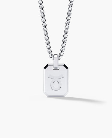 TAURUS MINI ZODIAC Dog Tag Gold Pendant