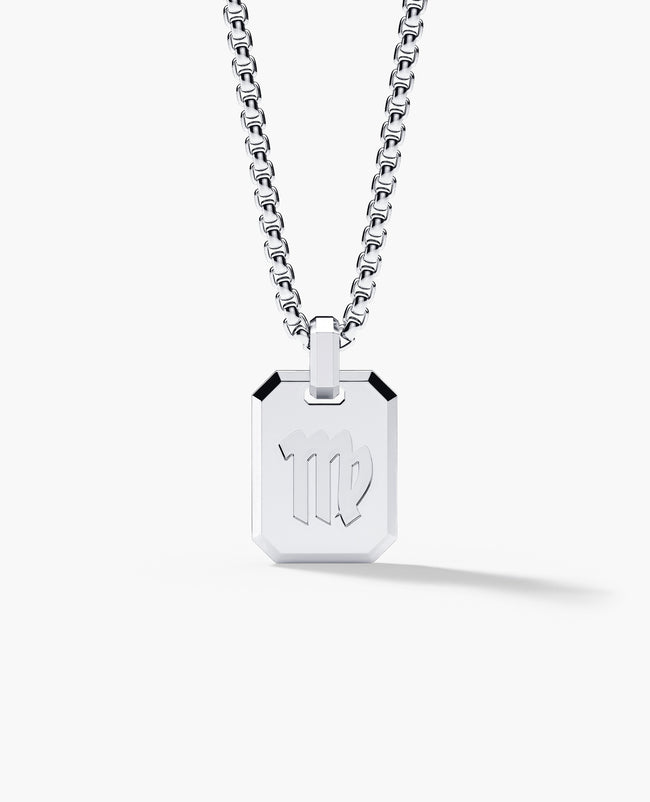 VIRGO MINI ZODIAC Dog Tag Gold Pendant