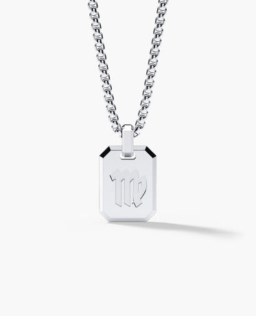 VIRGO MINI ZODIAC Dog Tag Gold Pendant