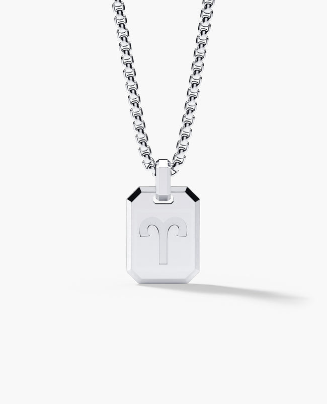 ARIES MINI ZODIAC Dog Tag Gold Pendant