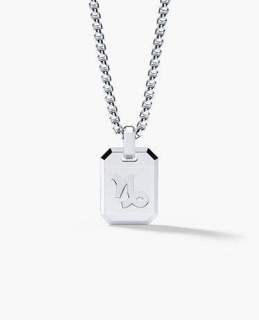 CAPRICORN MINI ZODIAC Dog Tag Gold Pendant