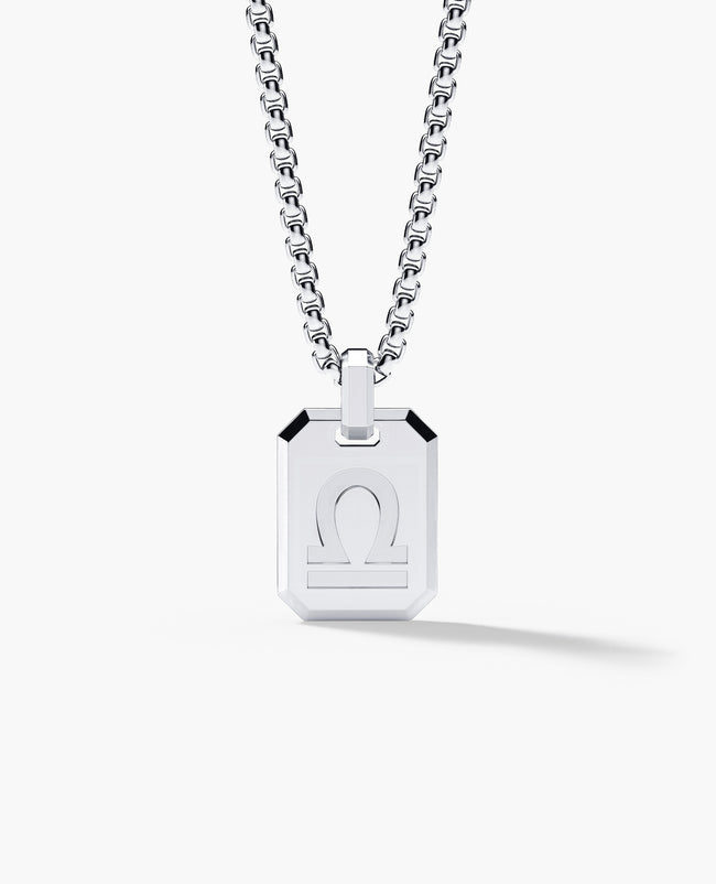 LIBRA MINI ZODIAC Dog Tag Gold Pendant