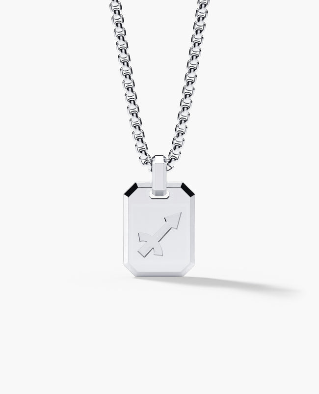 SAGITTARIUS MINI ZODIAC Dog Tag Gold Pendant