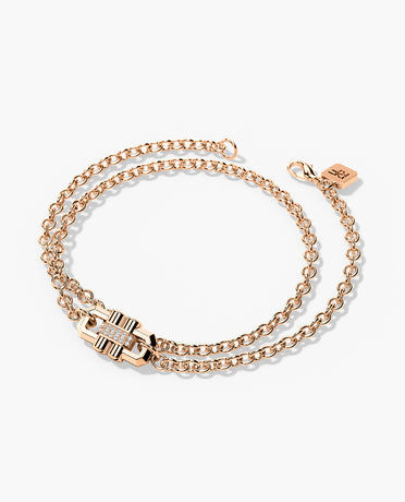 MOSS Gold Charm Bracelet with 0.12ct Diamonds