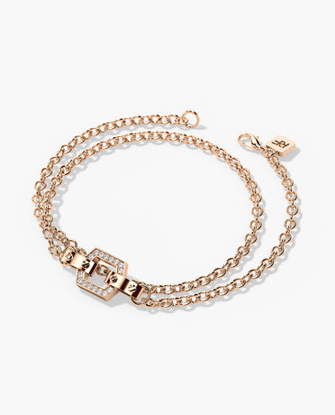 NORTHSTAR Gold Charm Bracelet with 0.16ct Diamonds