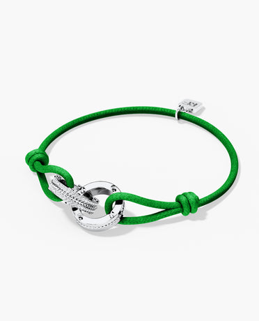 ROPES Cord Bracelet with Gold Charm & 0.20ct Diamonds