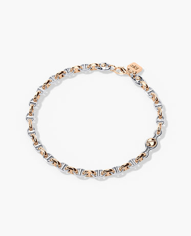 ANCHOR SOLID Two-Tone Gold Bracelet - 4.5mm