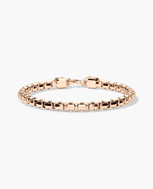 Ready to Ship - EDGE BOX Bracelet in 18k Rose Gold - 6mm