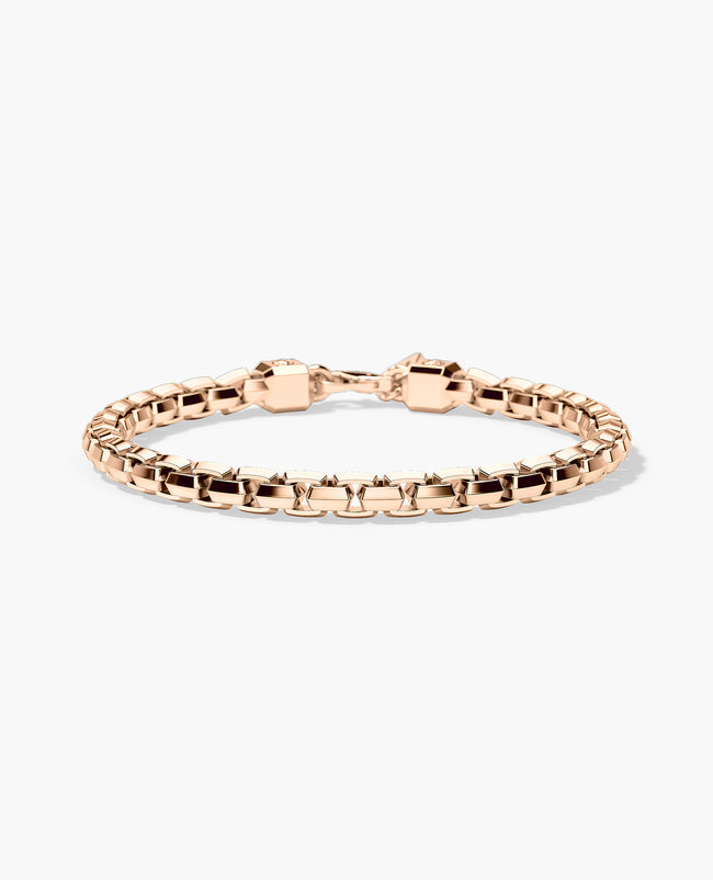 Ready to Ship - EDGE BOX Bracelet in 18k Rose Gold