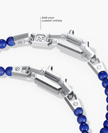 POWER BEADS Bracelet with Silver Lock & Lapis Lazuli