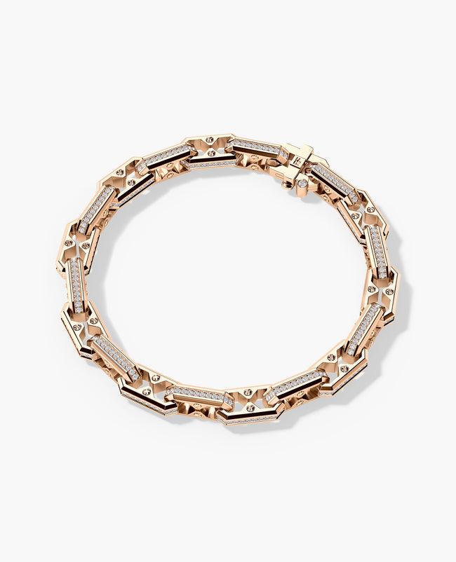 ARTURO Gold Link Bracelet with Diamonds