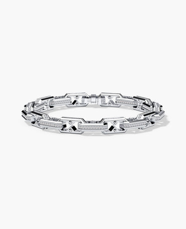 ARTURO Gold Link Bracelet with Diamonds - 6mm